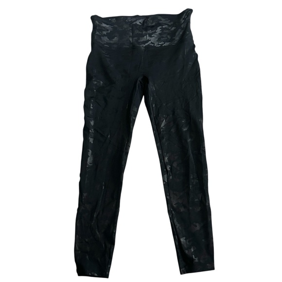 Spanx Camo Coated Faux Leather Look Leggings Womens Size XL - Picture 3 of 6